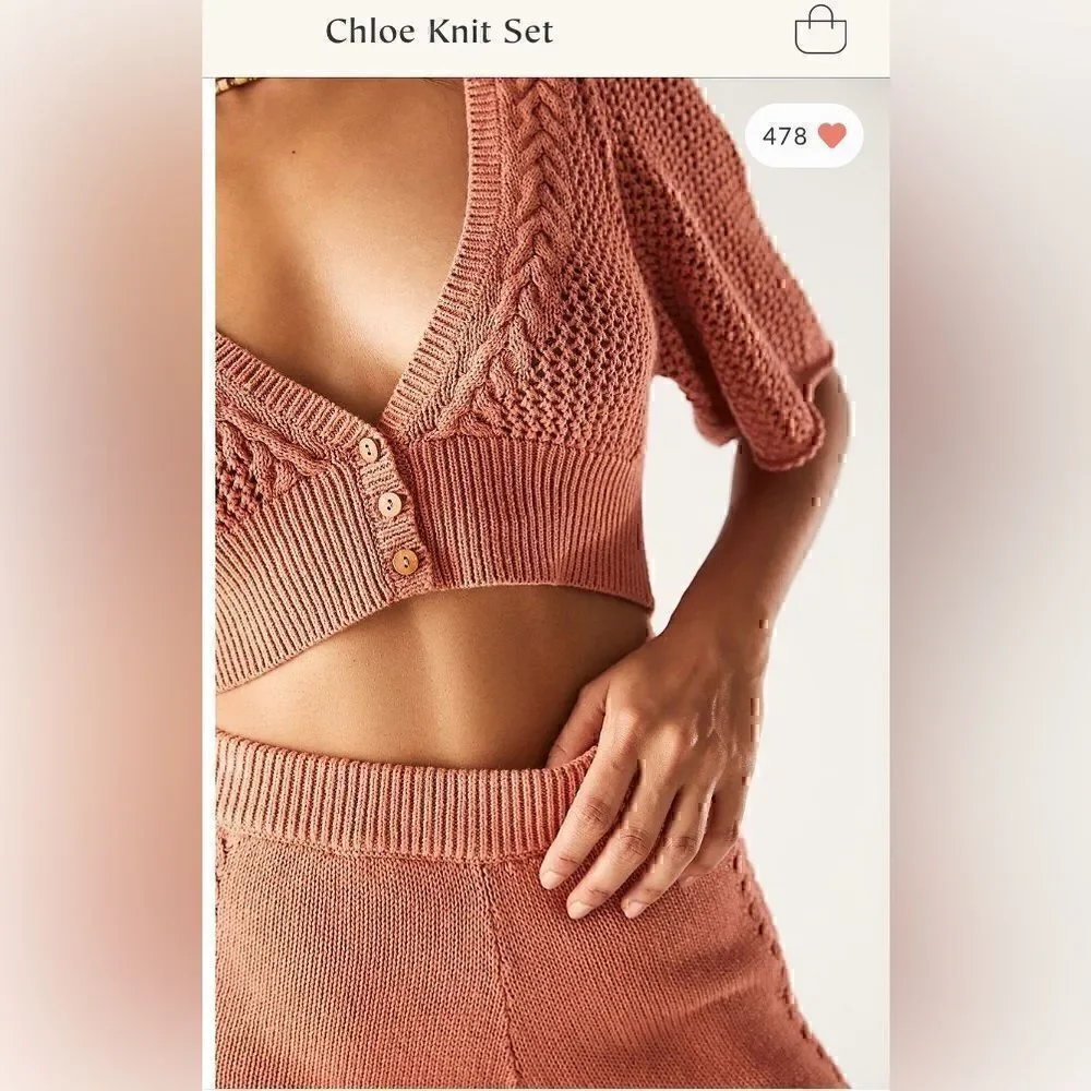 Free People Chloe Knit Set
